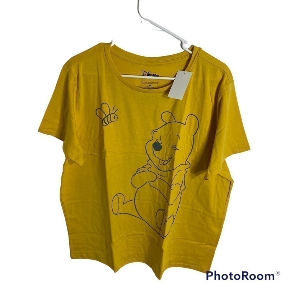 Disney Winnie the Pooh Golden Yellow T-shirt NWT XL Women’s - Picture 3 of 7